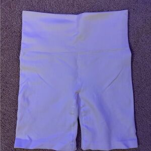 White tna biker shorts small